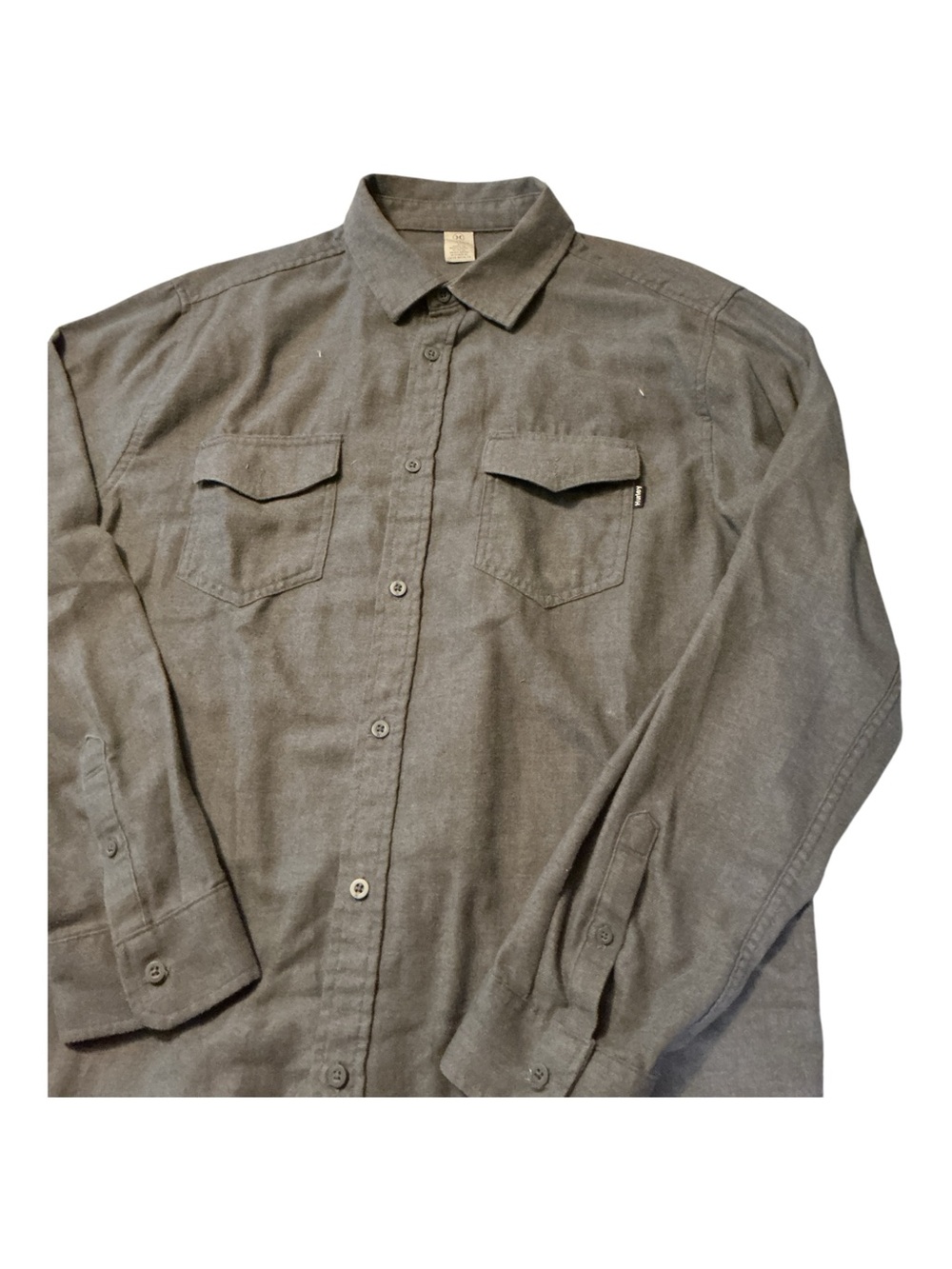 Hurley Men's Button-Down Workshirt in Charcoal